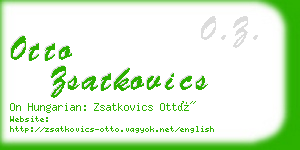 otto zsatkovics business card